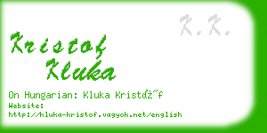 kristof kluka business card